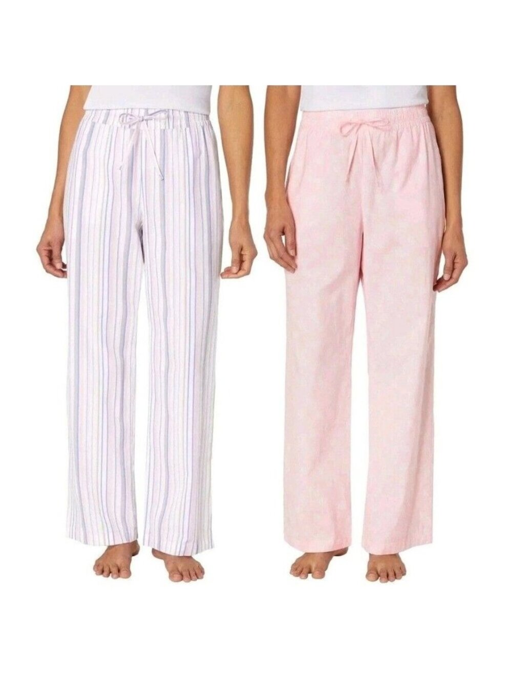 GAP Womens Pajama Pants Pink Floral & Striped Size L Lightweight Sleepwear